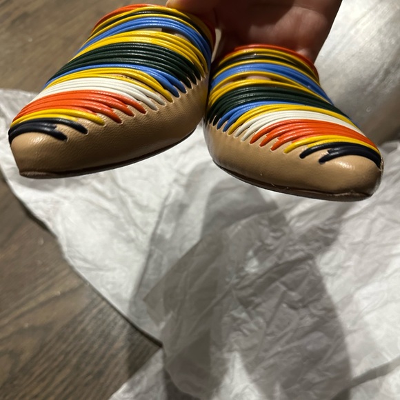 Tory Burch Colorful Striped Women's Mules Sz 8 - Picture 5 of 7
